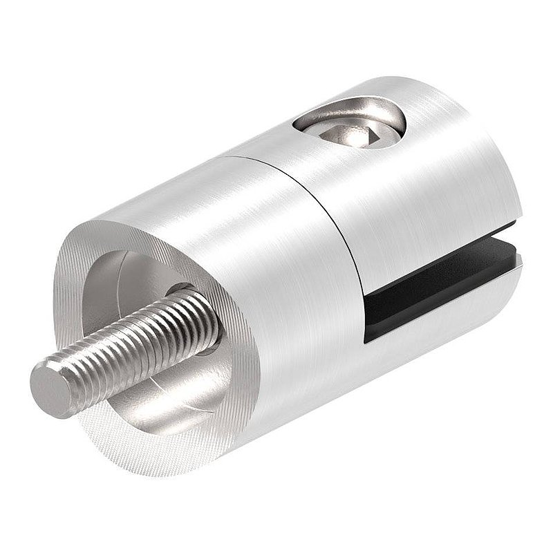 Sheet metal holder, Ø 25mm, connection: 48.3mm, AISI304