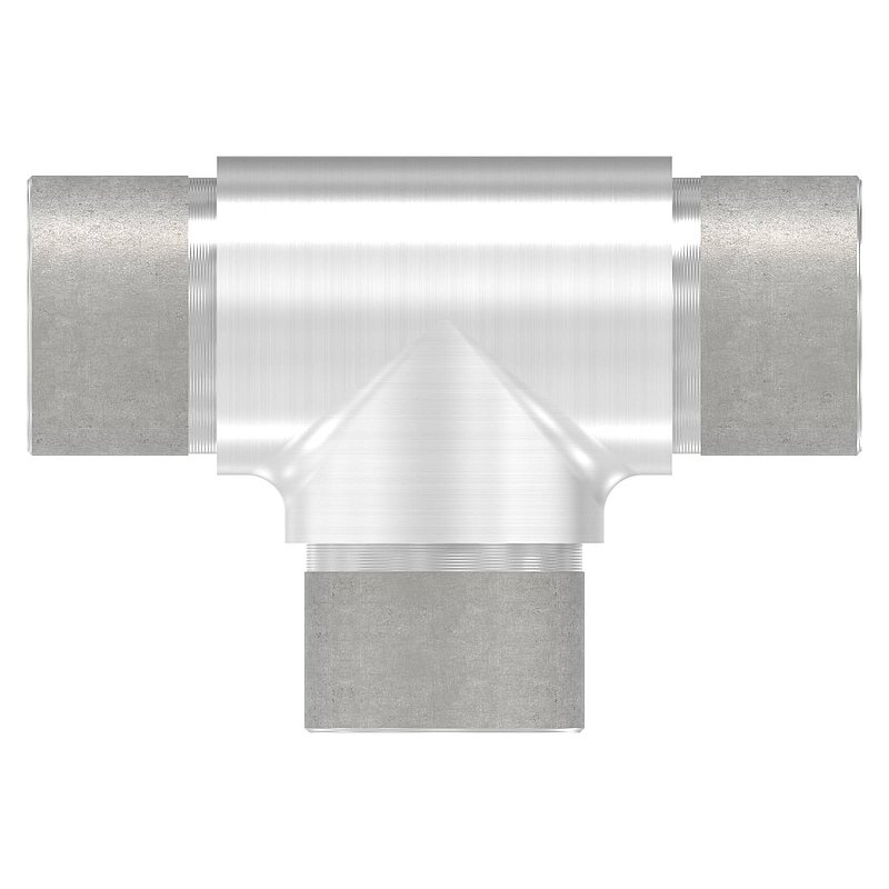 T-Stück egal, für Rohr 33,7x2,0mm, V2A
