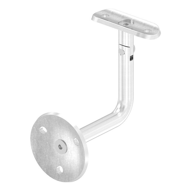 Handlaufhalter mit Gelenk, Handlaufanschlussplatte Rohr 42,4mm (Ronde und Bügel verschraubt), V2A