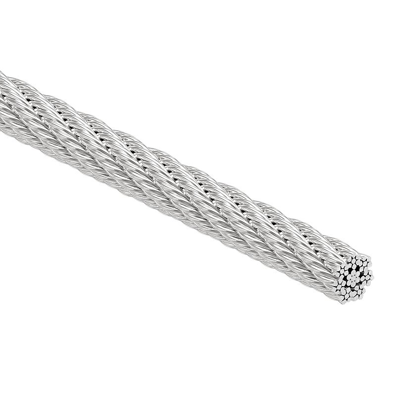Câble acier inoxydable Ø 5mm, 7x7, L: 100m, V4A