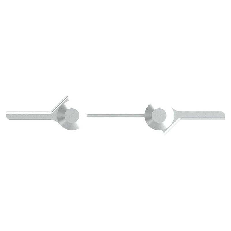 Swing door hinge for screwing on, one pair, galvanised
