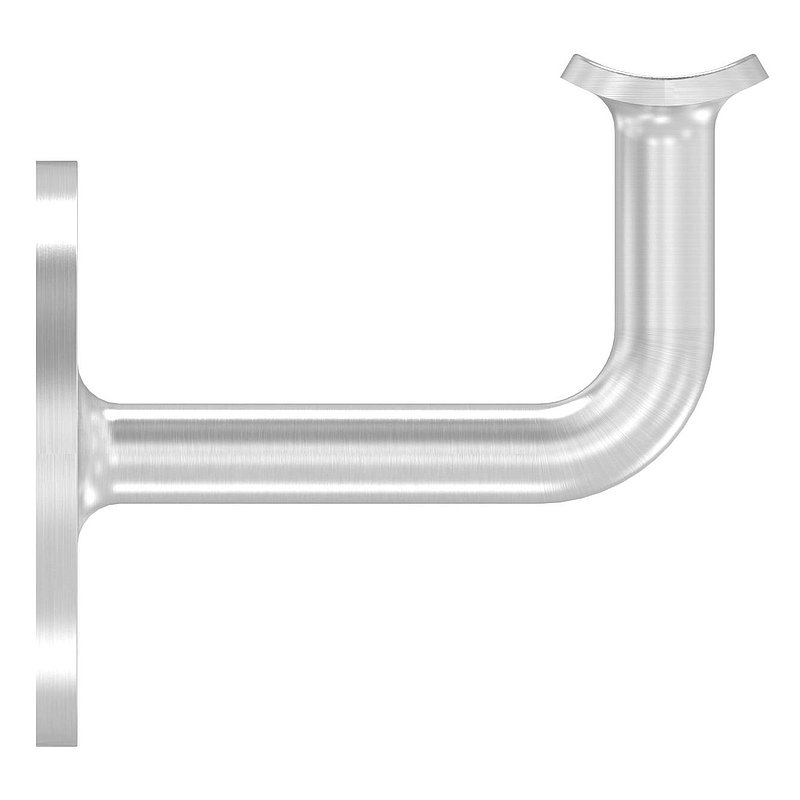 Handrail bracket with handrail connection plate 42.4mm, (round plate and bracket welded), AISI304