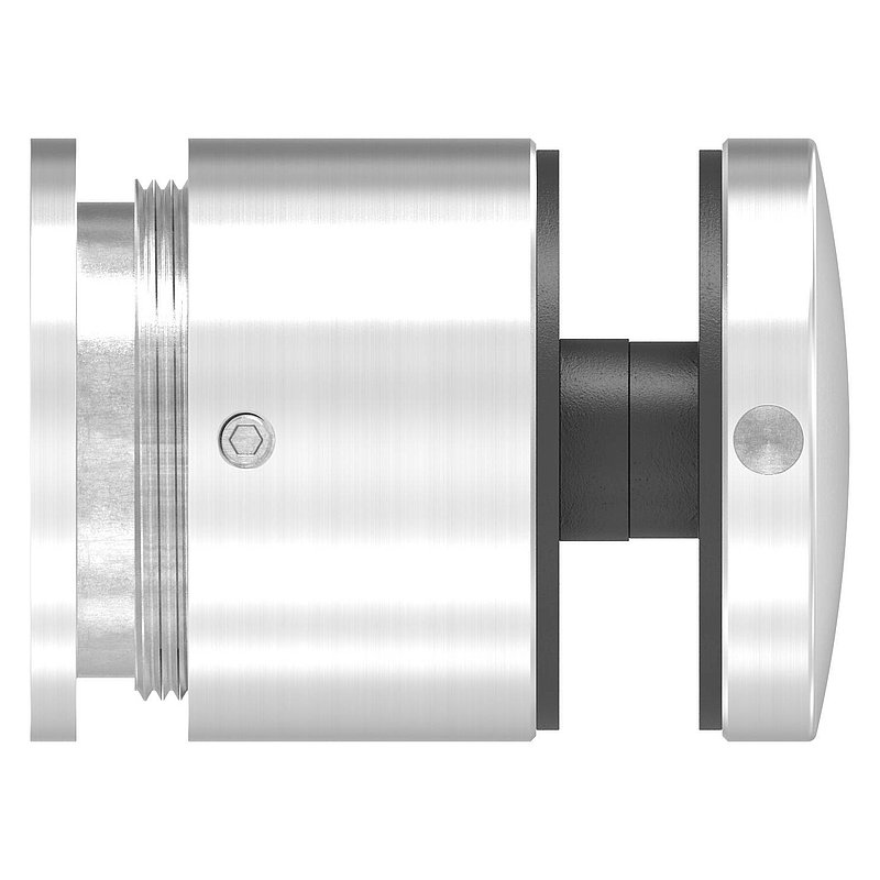 Glaspunkthalter 52mm, flach, verstellbar, V2A