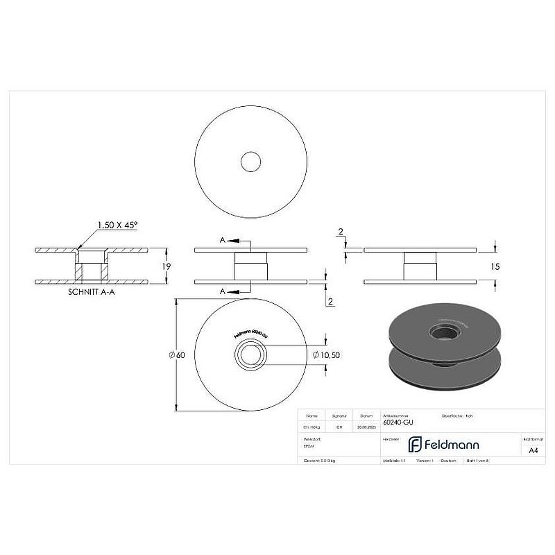 Gummipaar für 62mm Glaspunkthalter