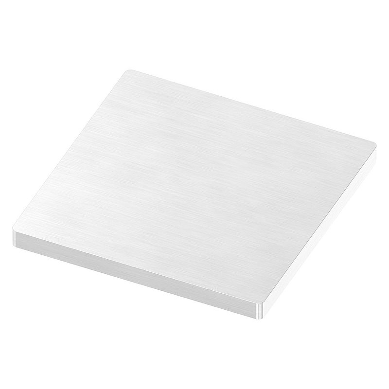 Anchor plate, 80x80x6mm, with longitudinal grinding, AISI304