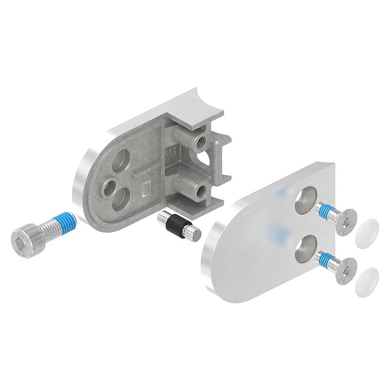 Glass clamp Mod. 32, connection: 33.7mm, AISI316