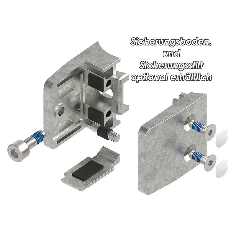 Glass terminal Mod. 34, connection: 48.3mm, raw zinc