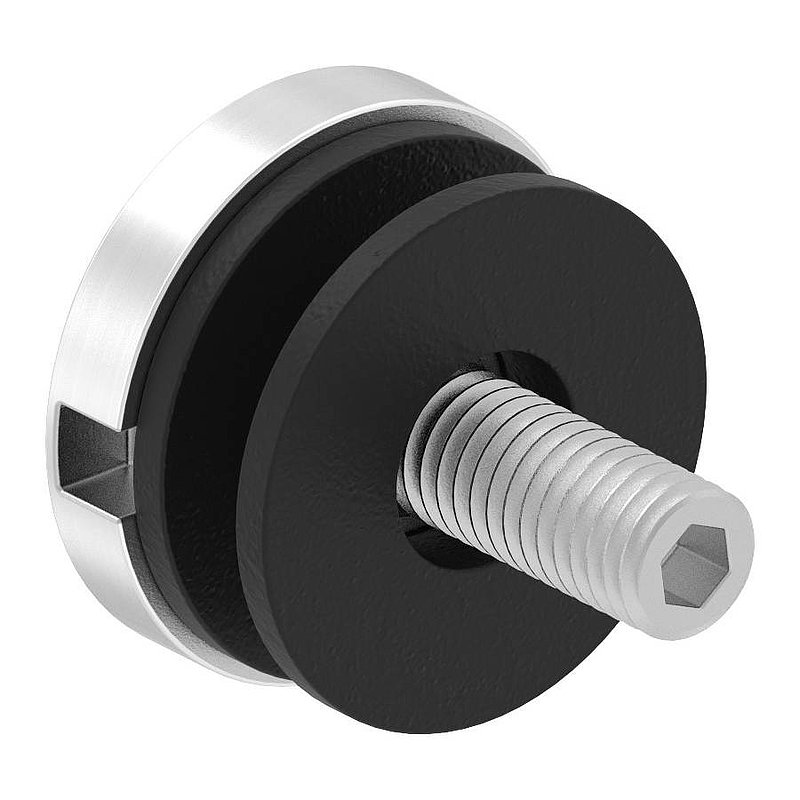 Point de fixation pour verre Ø 30mm, adapté pour les supports Brenk, ALU