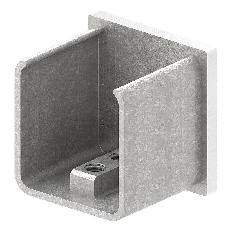 Endkappen, flach, für Quadratnutrohr 40x40mm, V4A