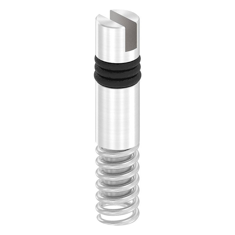 Plattenhalter federbelastet, mit Schlitz 3mm, V2A