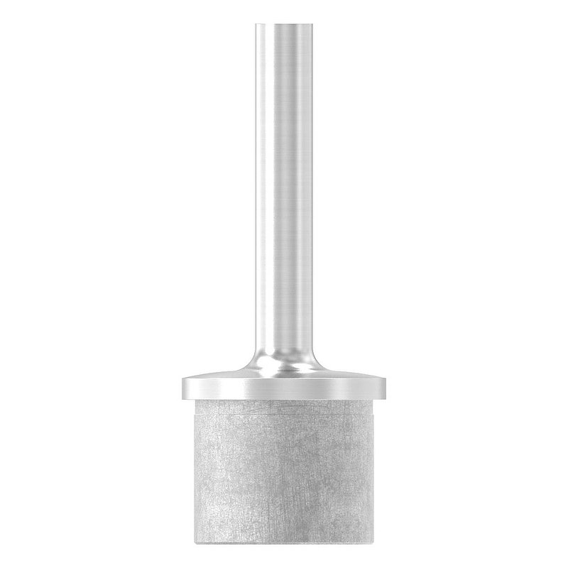 Rohrabschlussstopfen mit Stift Ø 12mm für Rohr 42,4x2,5mm, V2A