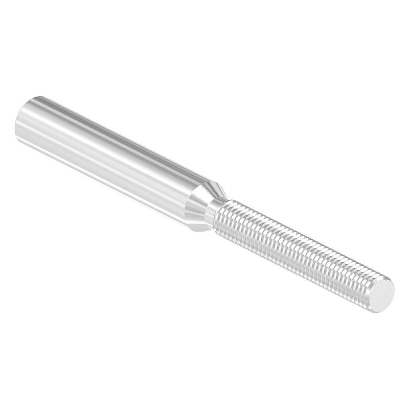 Threaded terminal for rope 8mm, AISI304