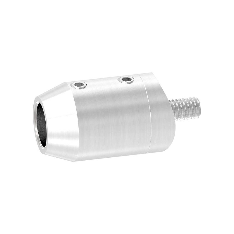 Querstabhalter (zum Stoßen vorne)für 42,4mm Rohr, Bohrung vorne 12,2mm, V2A