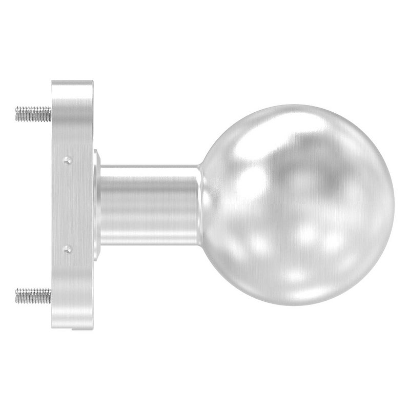 Bouton de porte, Ø 50mm, fixe, V2A