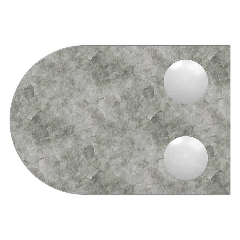 Glasklemme Mod. 32, Anschluss: 60,3mm, Zink roh