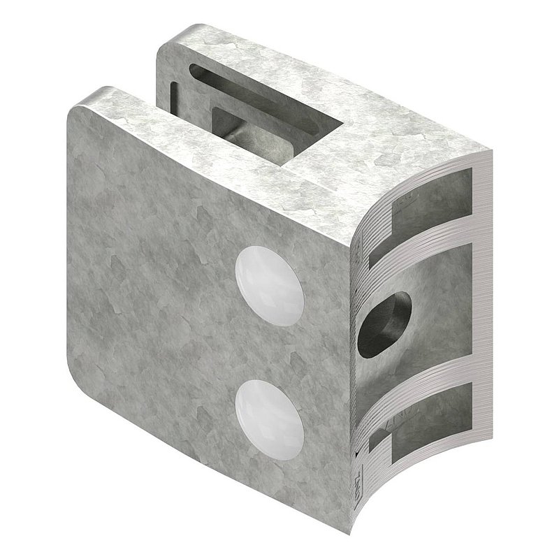 Glass clamp Mod. 34, connection: 60.3mm, raw zinc