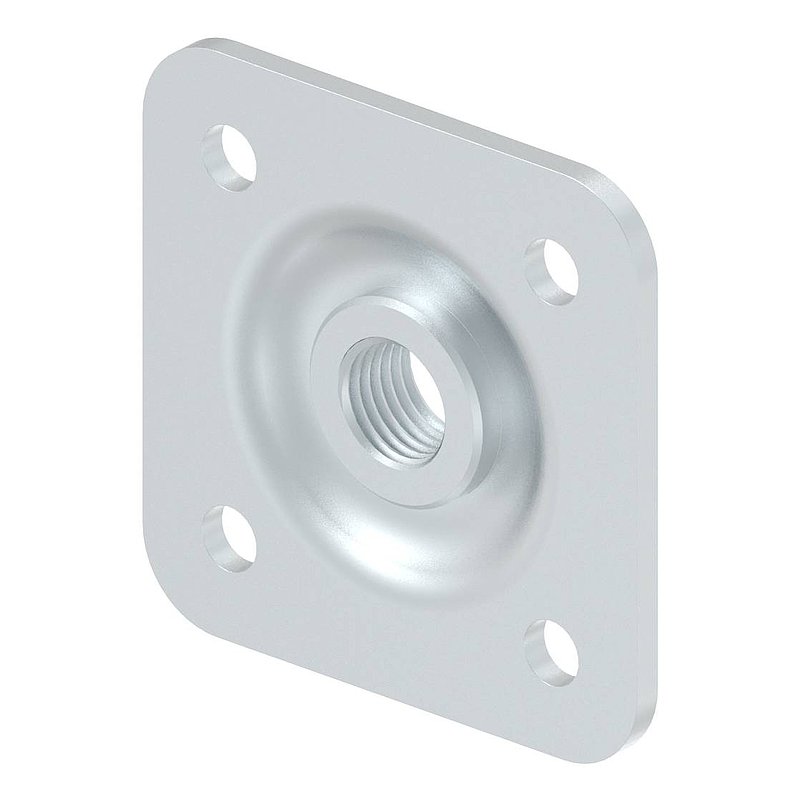 Adjustable wall plate for M22, galvanised