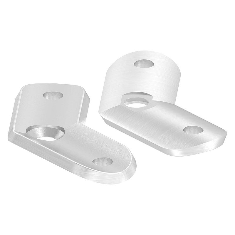 Handlaufanschlussplatte 135°, 42,4mm, V4A