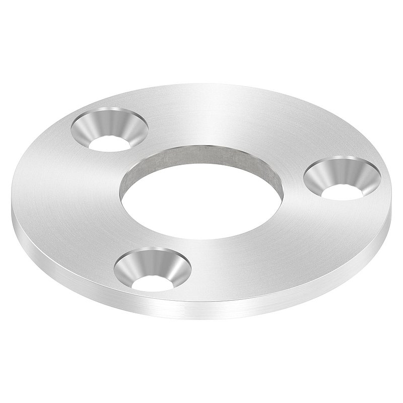 Anchor plate Ø 100x6mm, with round grinding, AISI304