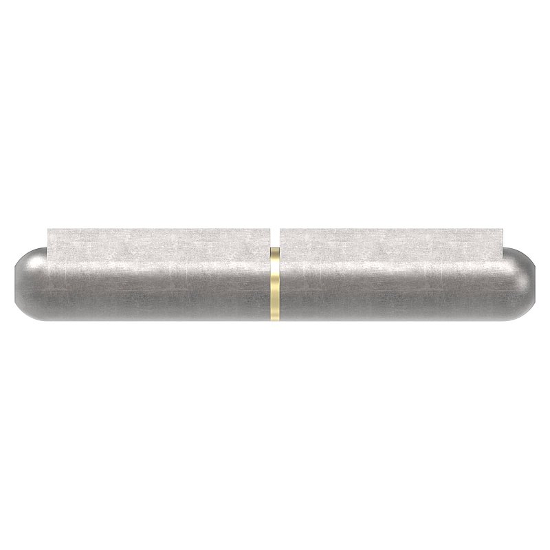 Anschweißband mit Messingring und -stift, Länge: 140mm