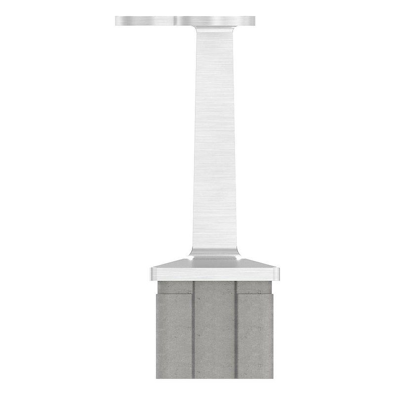 Tube end plug with pin for tube 40x40x2mm, AISI304