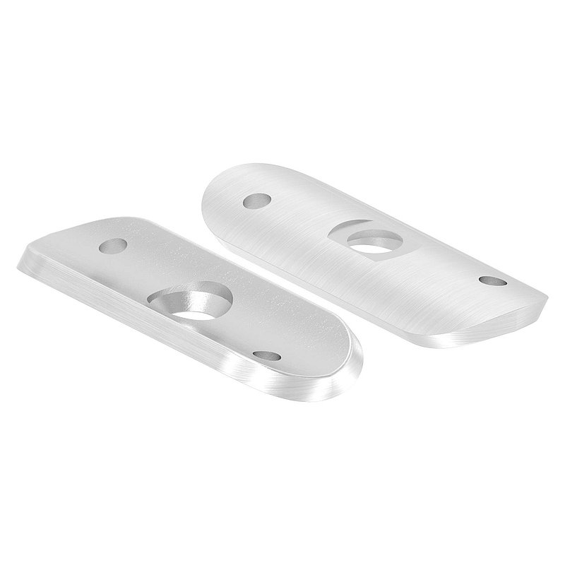 Handrail connection plate, 33.7 mm, AISI304