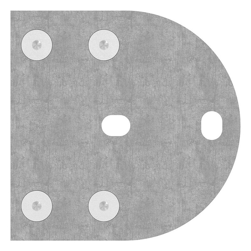 End bracket for railing posts 42.4mm, AISI304