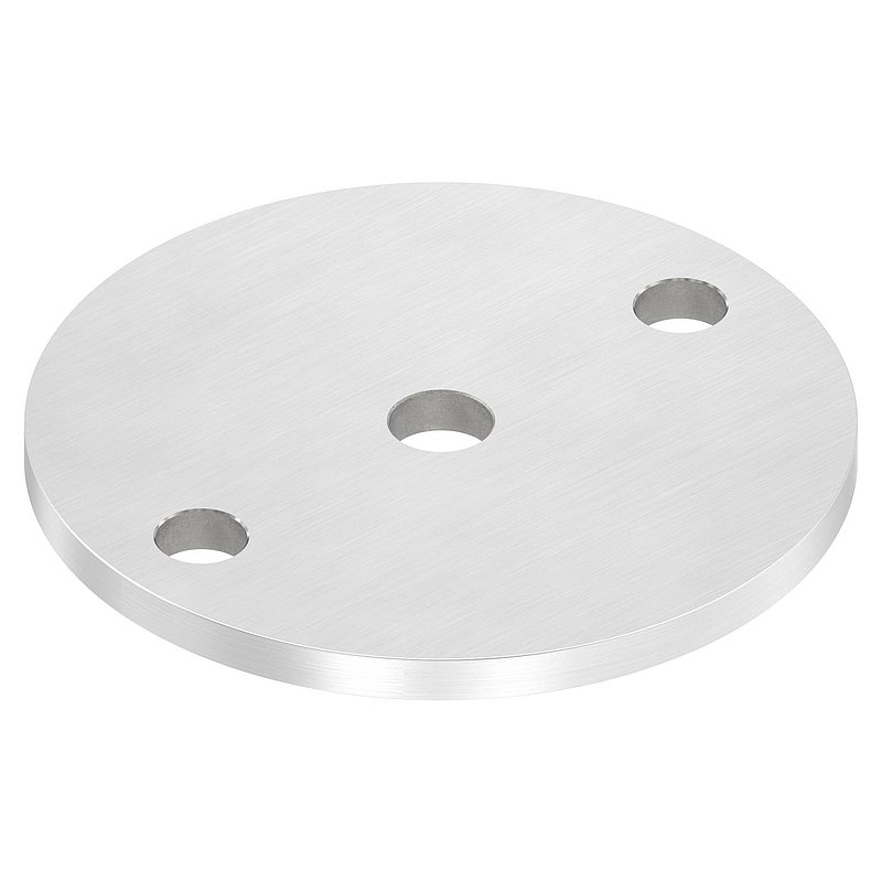 Ankerplatte Ø 100x6mm, mit Längsschliff, V2A