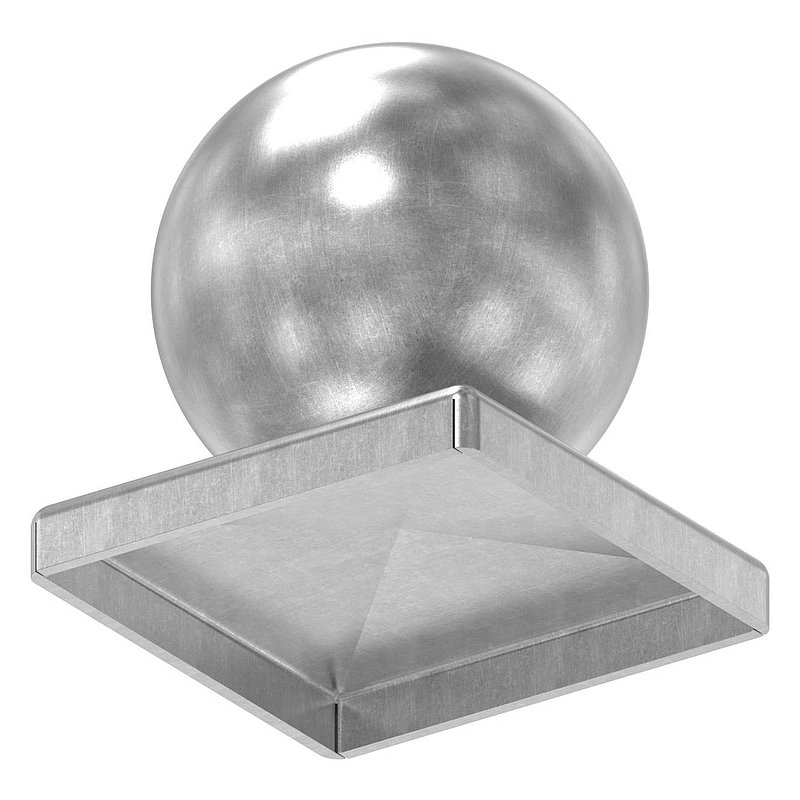 Capuchon 60x60mm avec boule creuse Ø60mm