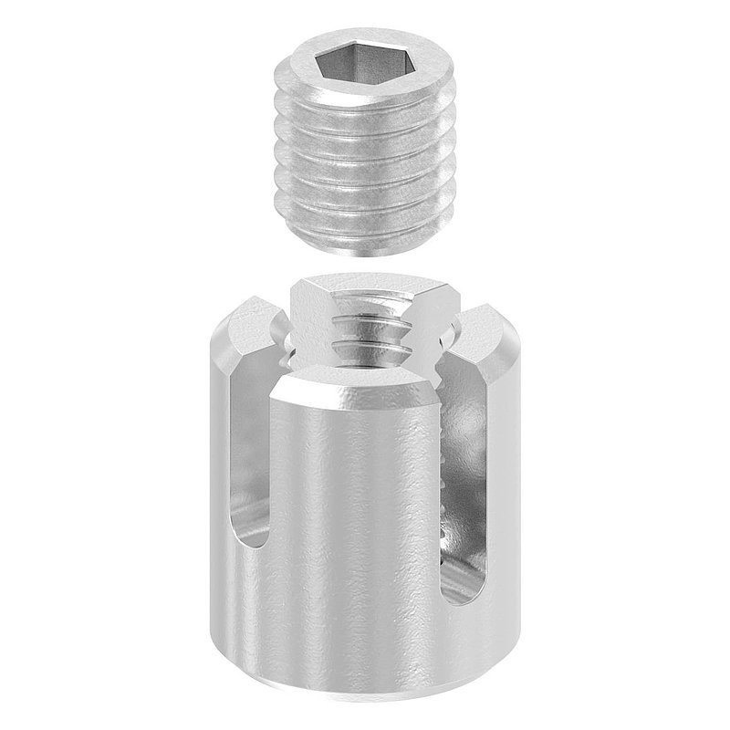 Kreuzklemme für Seil Ø 3mm, V4A