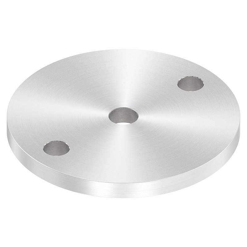 Ankerplatte Ø 100x8mm, mit Rundschliff, V2A