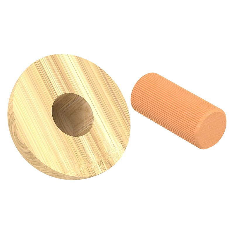Endstück für Holzhandlauf Eiche Ø 42,4mm