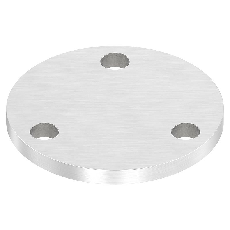 Ankerplatte Ø 100x8mm, mit Längsschliff, V2A
