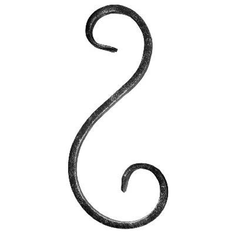 Volute en forme de S 12x5mm, 150x65mm