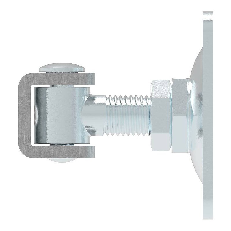 gate hinge M20 with adjustable plate, galvanised