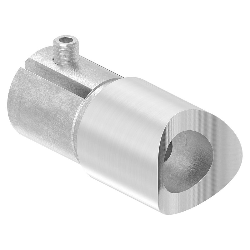 Anschlussstück 90°, Anschluss oben: 42,4mm, V2A