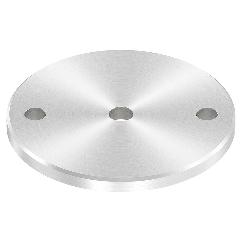 Ankerplatte Ø 120x8mm, mit Rundschliff und Fase, V2A