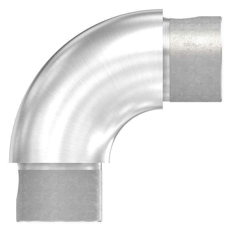 Tube coudé à 90°, réglable, pour tube Ø 42,4x3,0mm, V2A