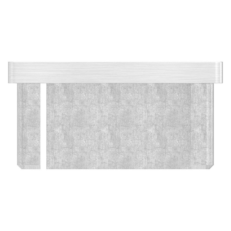 Capuchon à enfoncer, pour tube 50x30x2,0mm, V4A