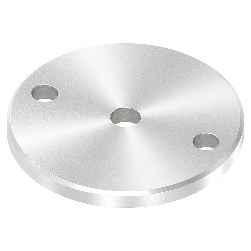 Ankerplatte Ø 100x8mm, mit Rundschliff und Fase, V2A