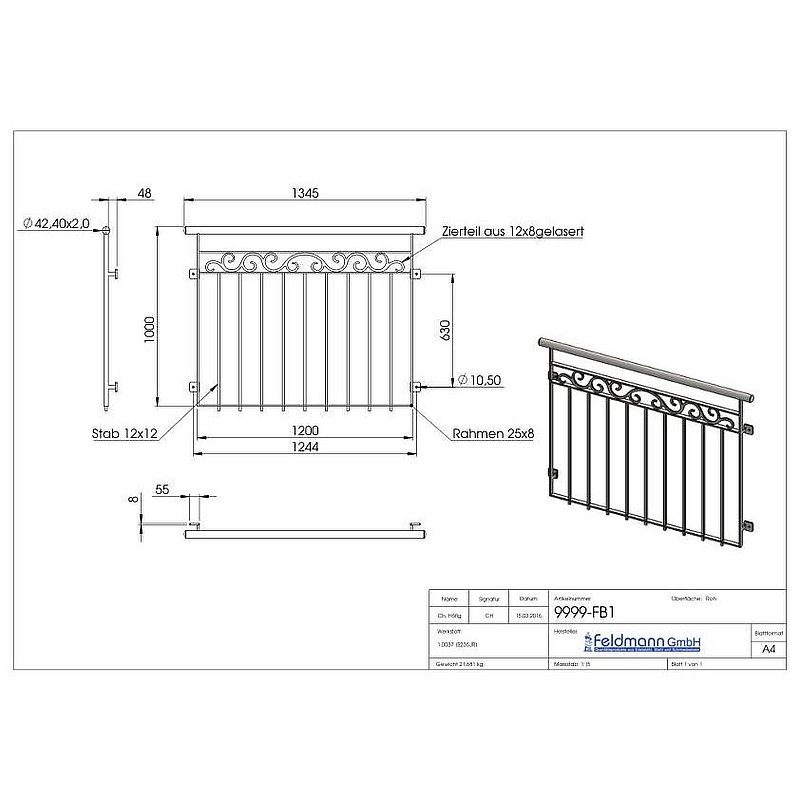 Parapet grille