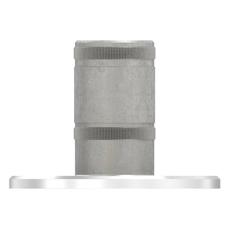 Wand- und Bodenanker mit Rändelung, für Rohr 42,4x2,0mm, V2A
