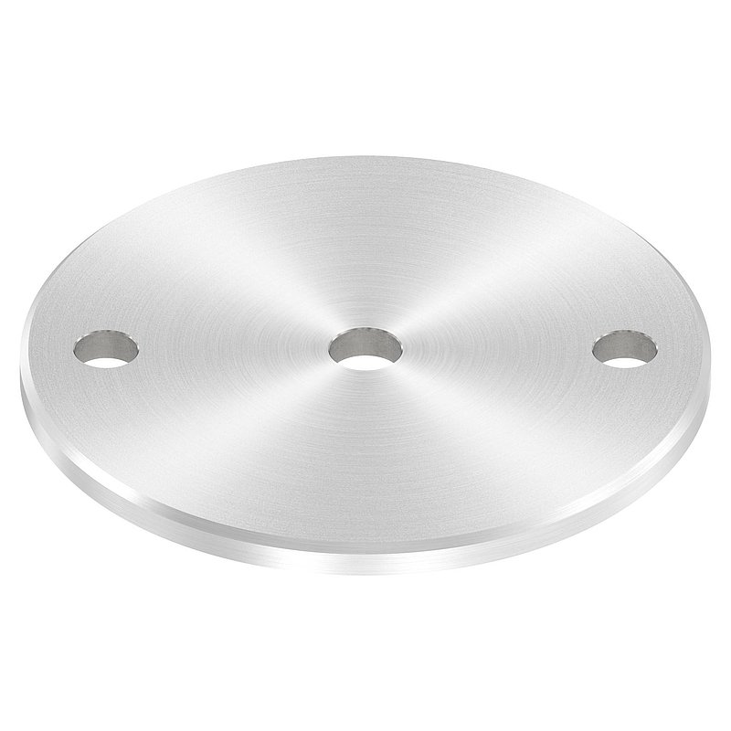 Ankerplatte Ø 120x6mm, mit Rundschliff und Fase, V2A