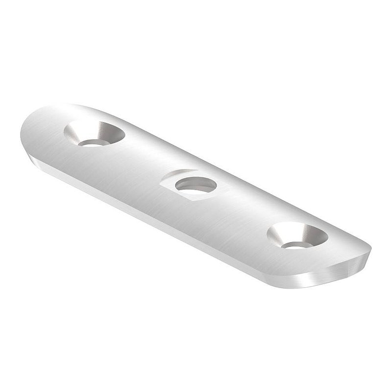 Handrail connection plate, long version, 42.4 mm, AISI304
