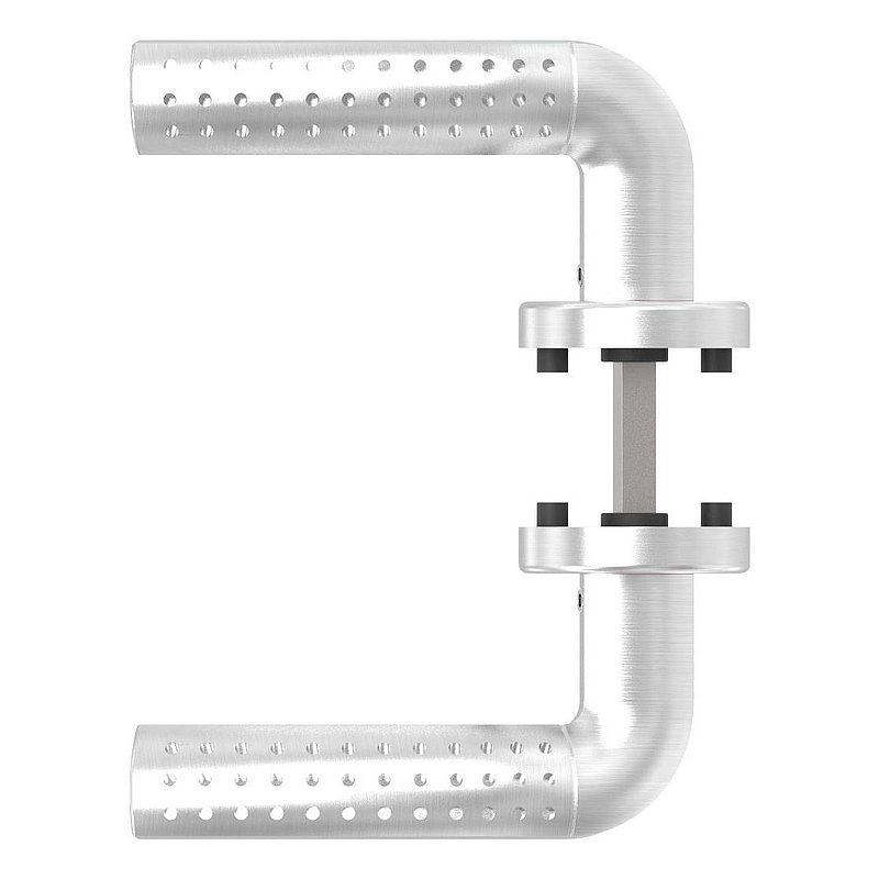 Pair of lever handles, rotatable, AISI304