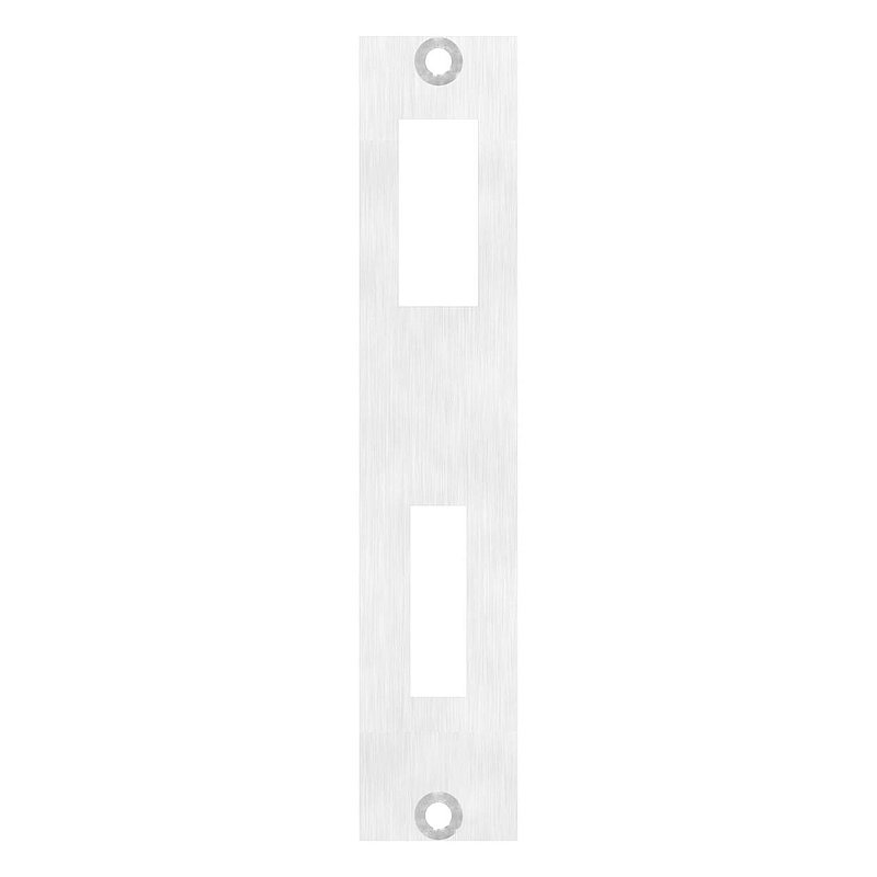 Platine de gâche acier inox, adapté à serrure de portes coulissantes de 40mm, V2A