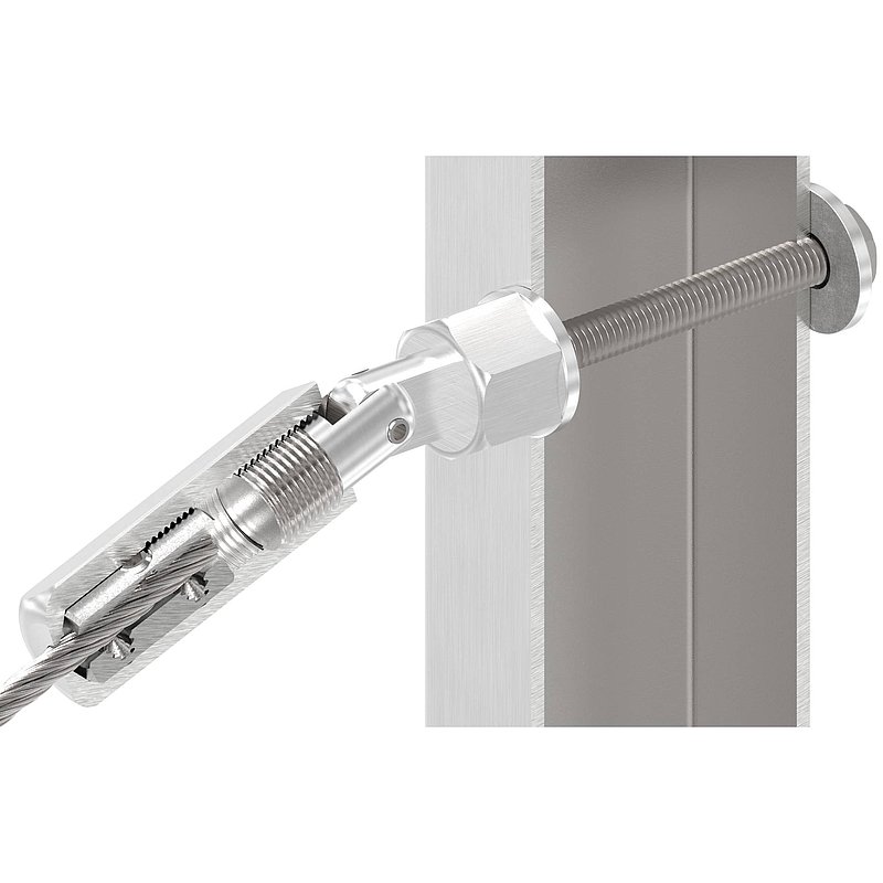 Gewindeterminal zur Selbstmontage, Seil 4mm, V2A