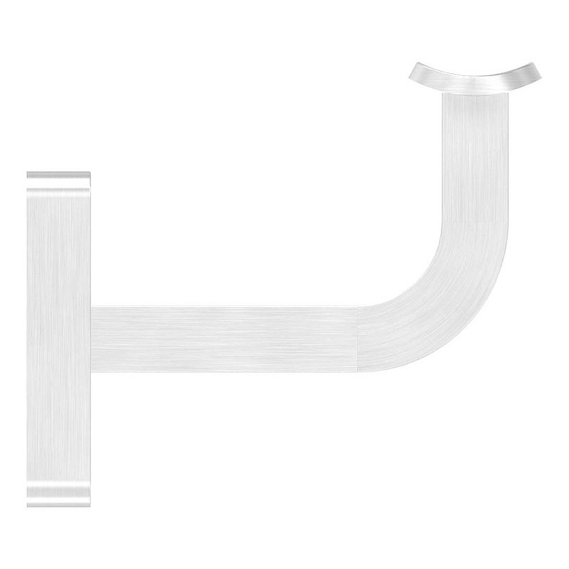 Handlaufhalter mit Handlaufanschlussplatte und Abdeckrosette (Ronde und Bügel verschweißt), V2A