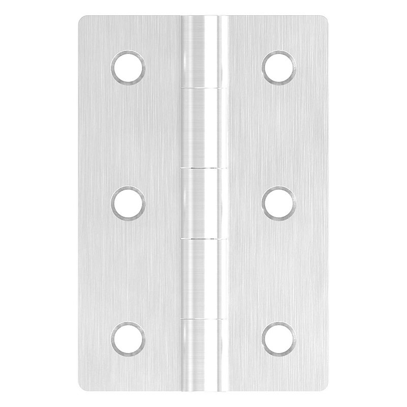 Edelstahl-Scharnier 75x50mm mit festem Zapfen