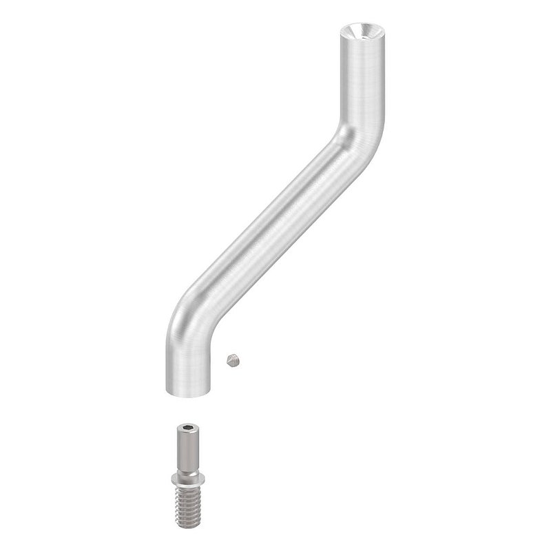 Étrier Ø 14mm, 2x courbé à 30°, V2A